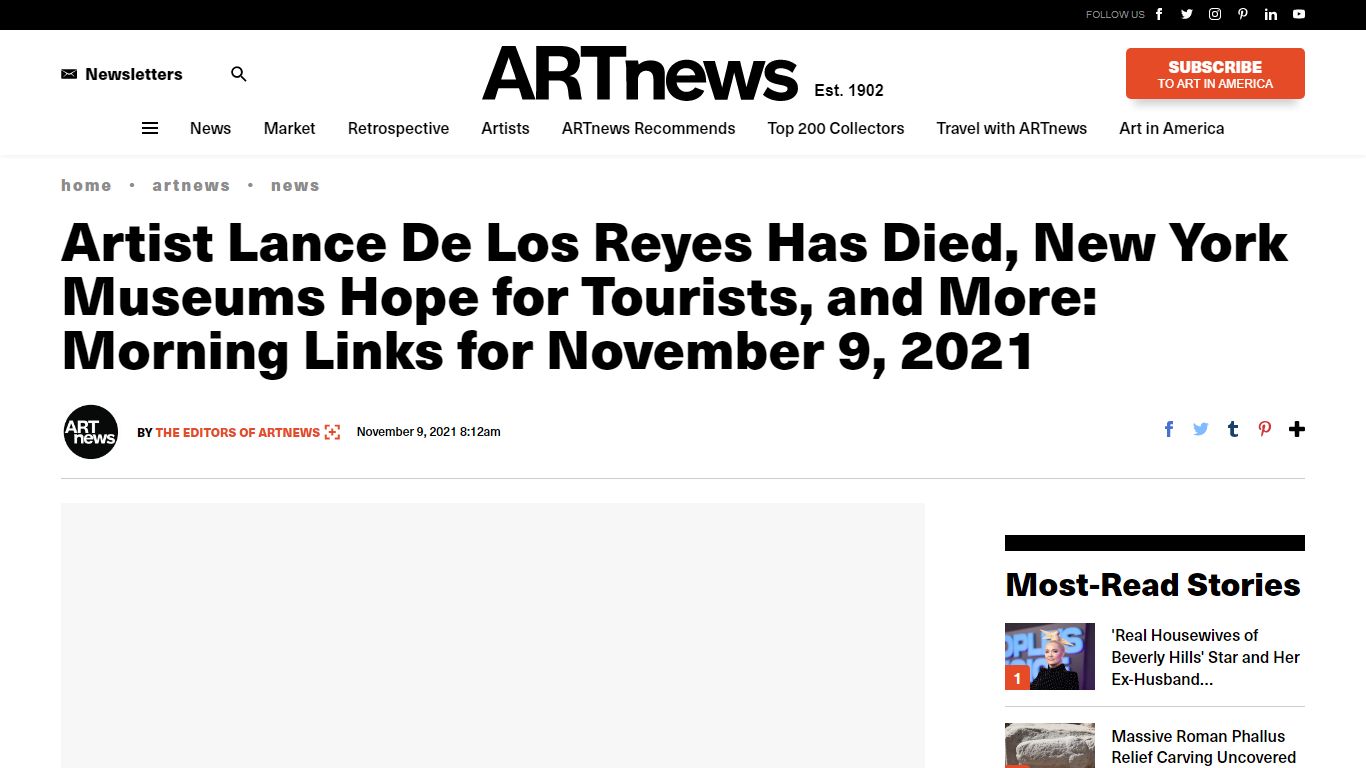 Artist Lance De Los Reyes, aka Rambo, Has Died—and More Art News ...