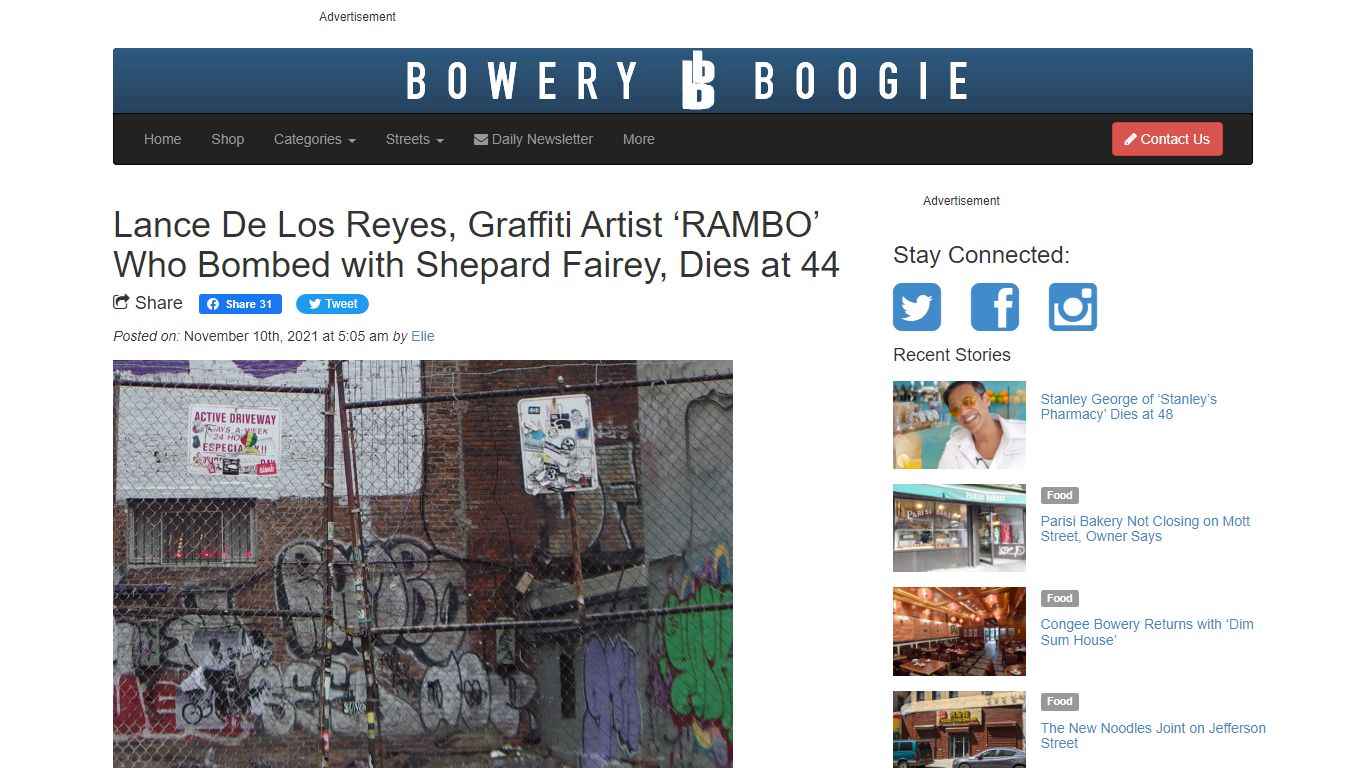 Lance De Los Reyes, Graffiti Artist ‘RAMBO’ Who Bombed with Shepard ...